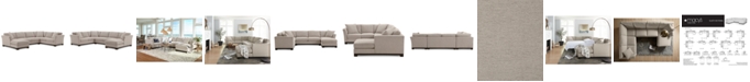 Furniture Elliot II 138" Fabric 3-Pc. Chaise Sectional, Created for Macy's